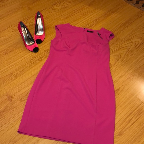 donna karan pink dress